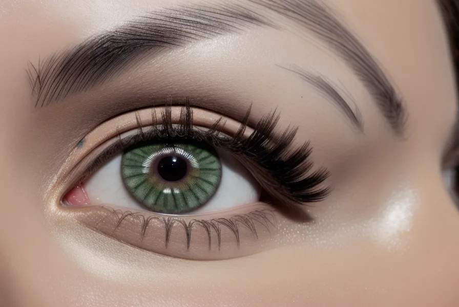 Detalle de la técnica de peinado a 45 grados para un laminado de cejas natural.