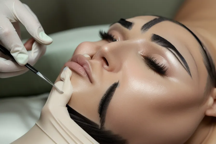 Resultado final de un laminado de cejas con acabado profesional y muy natural.