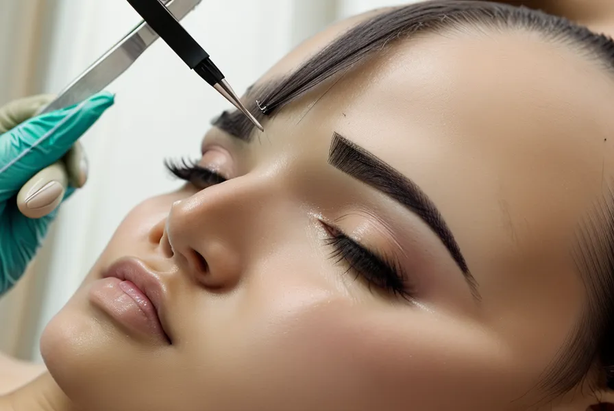 Vello de cejas grueso y rebelde antes de iniciar el protocolo de laminado